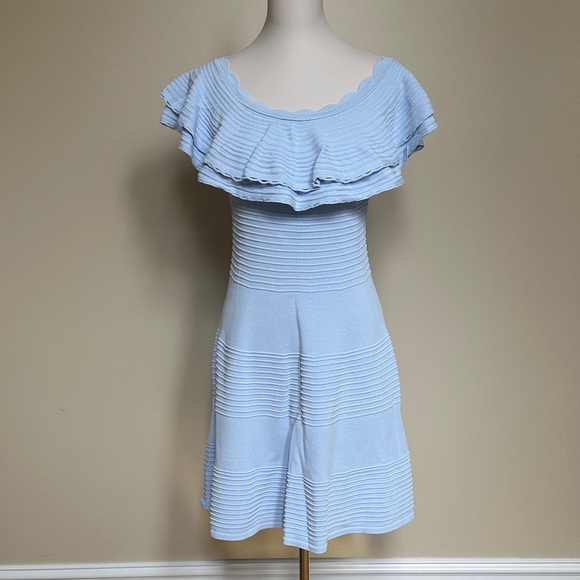 Eliza J Dresses & Skirts - Eliza J Sky Blue Tiered Mini Dress